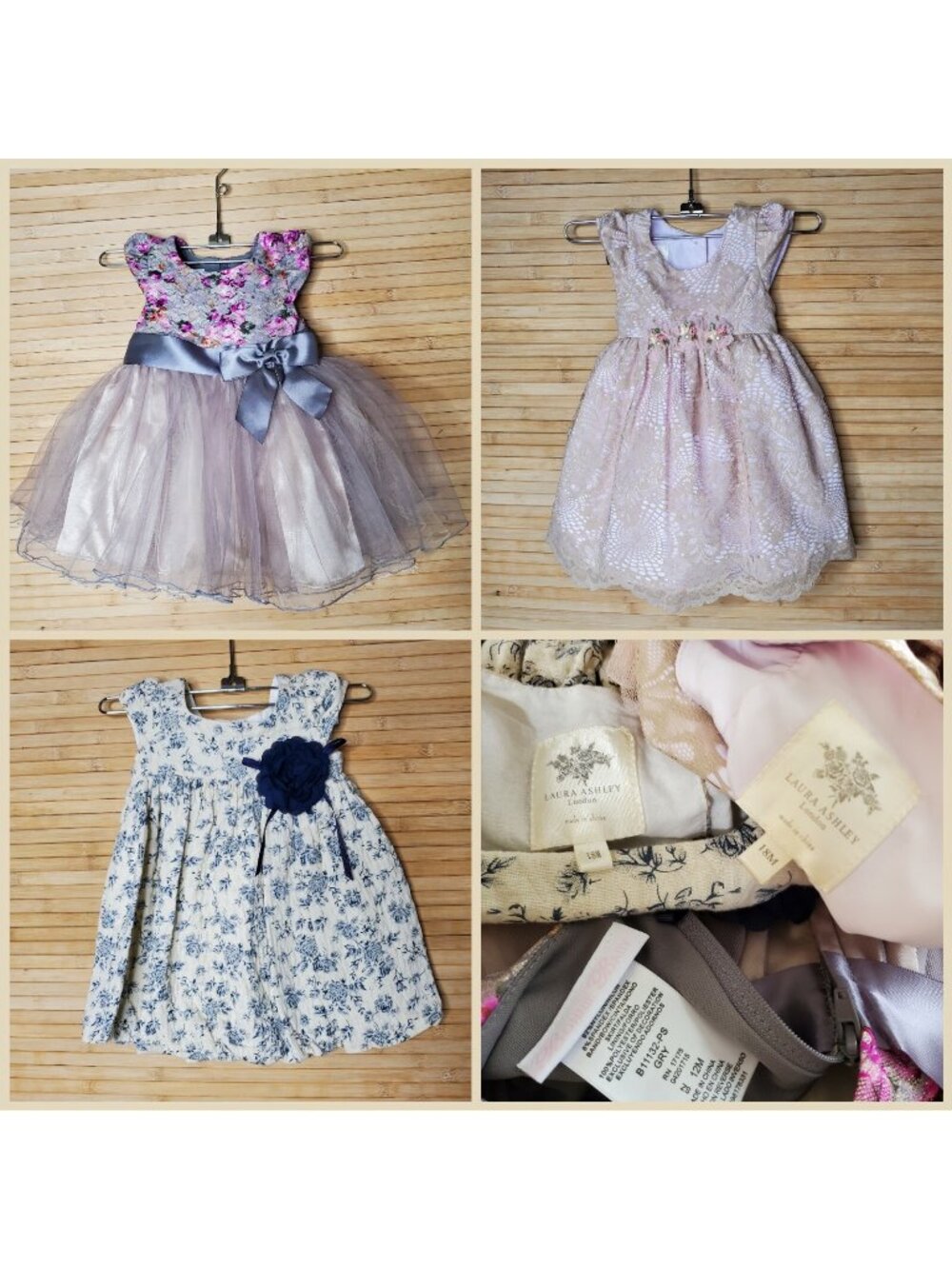 Laura Ashley London Bonnie Baby Photo shoot Boutique lot dress baby 12-18 months - Picture 1 of 11